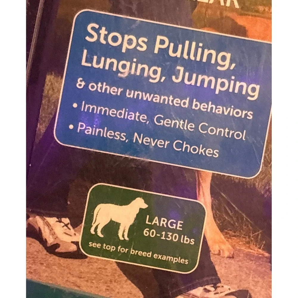 NEW PetSafe Gentle Leader No-Pull Headcollar Black Dog Training 60-130 lb Large